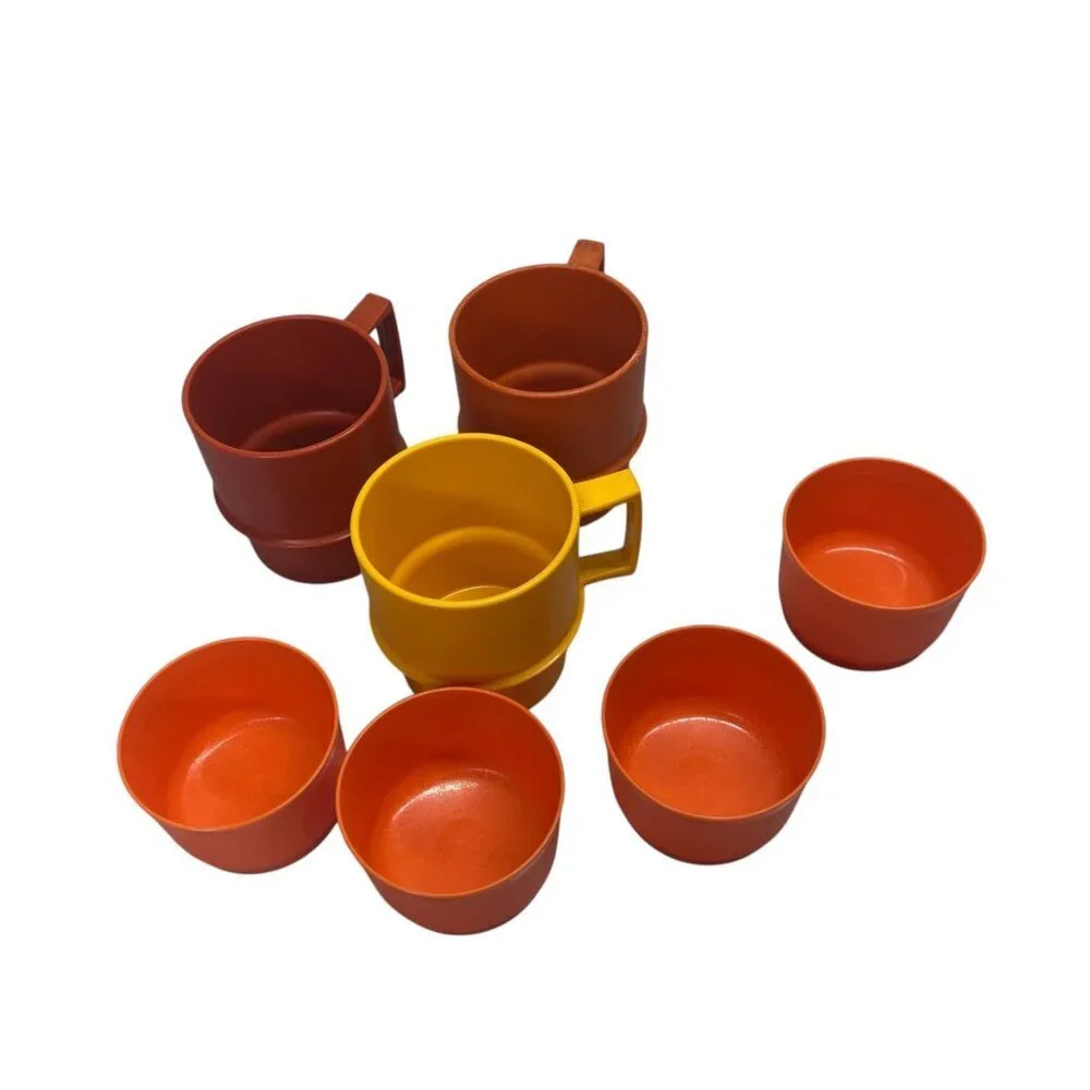 Vintage Tupperware bundle Retro Children's Stackable mugs and small containers